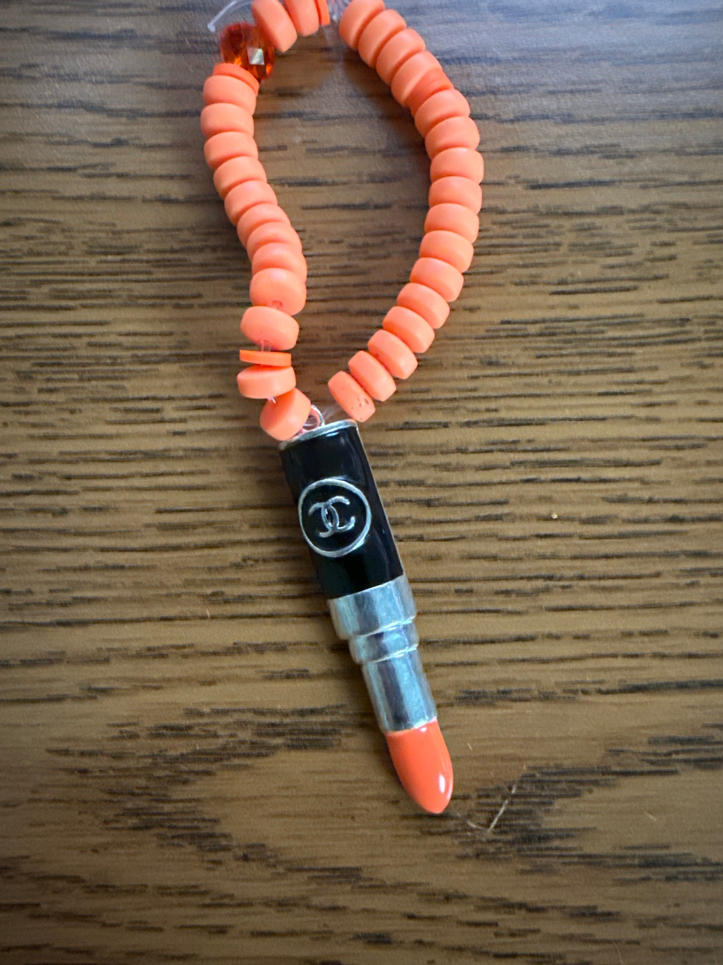 Orange Chanel Lipstick Bracelet
